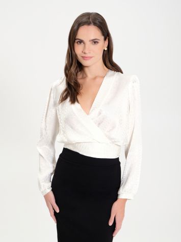 Blouse croisée imprimé chaîne  Rinascimento