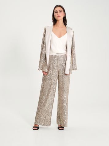 Palazzo trousers with sequins   Rinascimento