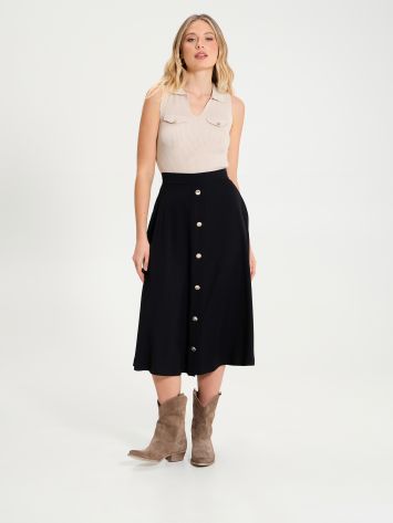 Full Skirt with Buttons   Rinascimento