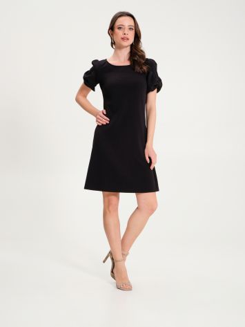 A-line Dress with Black Bow  Rinascimento