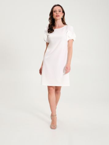 A-line Dress with Cream Bow  Rinascimento