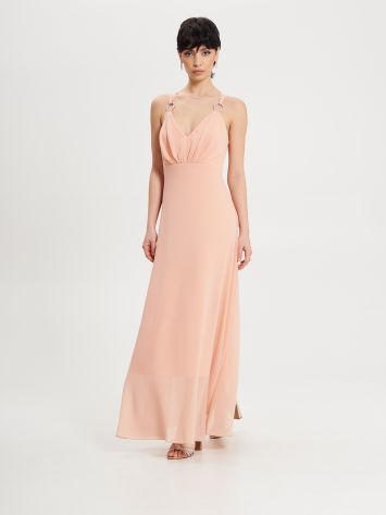 Peach-Coloured Long Dress  Rinascimento