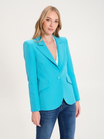 Turquoise Technical Fabric Jacket  Rinascimento