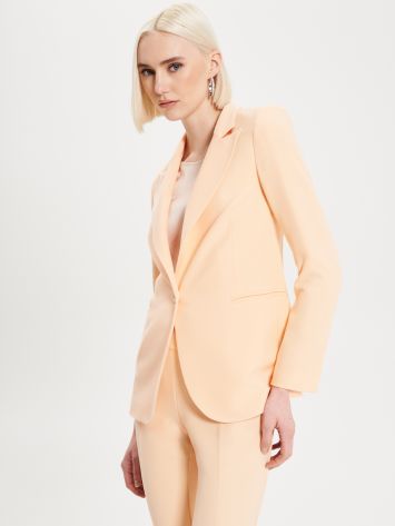 Jacket with One-Button Closure in Technical Fabric  Rinascimento