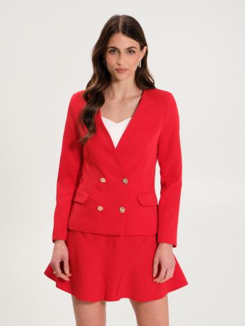 Red Jacket with Jewel Buttons   Rinascimento