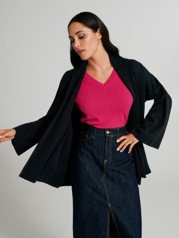 Cardigan ouvert côtelé  Rinascimento