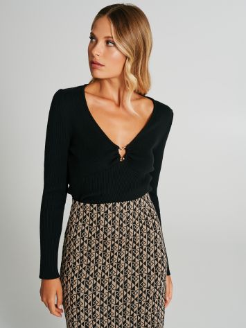 Pull avec fermoir en cœur  Rinascimento