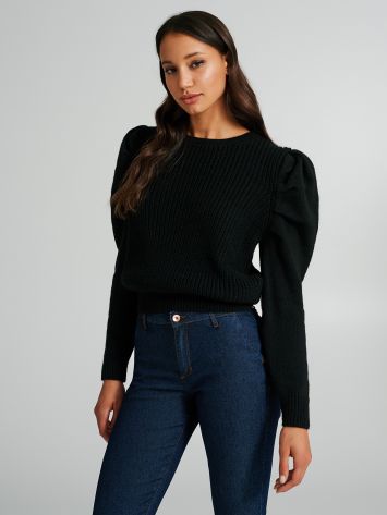 Jumper with puff sleeves   Rinascimento