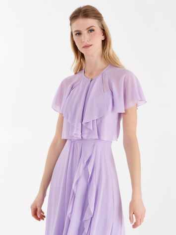 Atelier shrug with jabot collar, lilac Atelier shrug with jabot collar, lilac Rinascimento