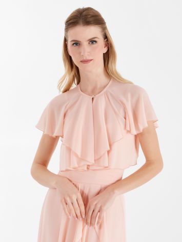 Atelier shrug with jabot collar, pink Atelier shrug with jabot collar, pink Rinascimento