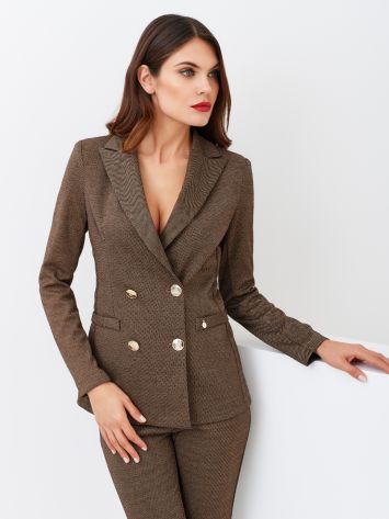 Giacca Doppiopetto Lurex Jacquard  Rinascimento