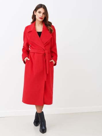 Maxi Cappotto color Rosso  Rinascimento