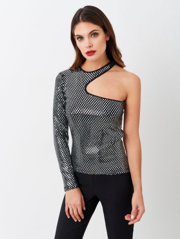 Top Monospalla Paillettes  Rinascimento