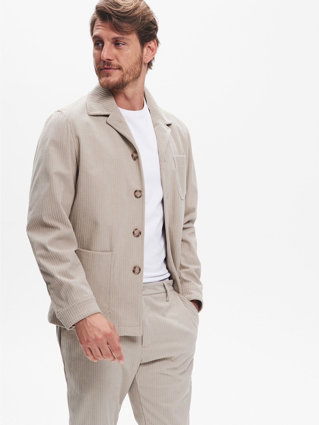 Rinascimento Giacca in Velluto Uomo Costa Francese QB24