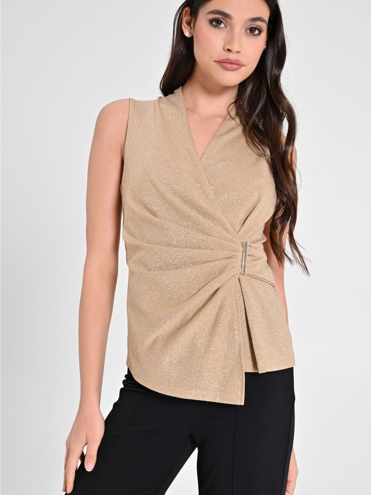 Rinascimento Top in Lurex Oro