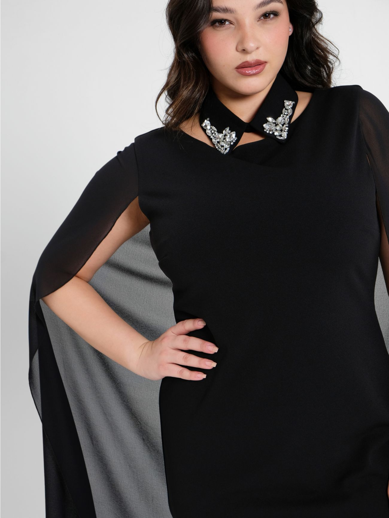 Cape collar dress new arrivals