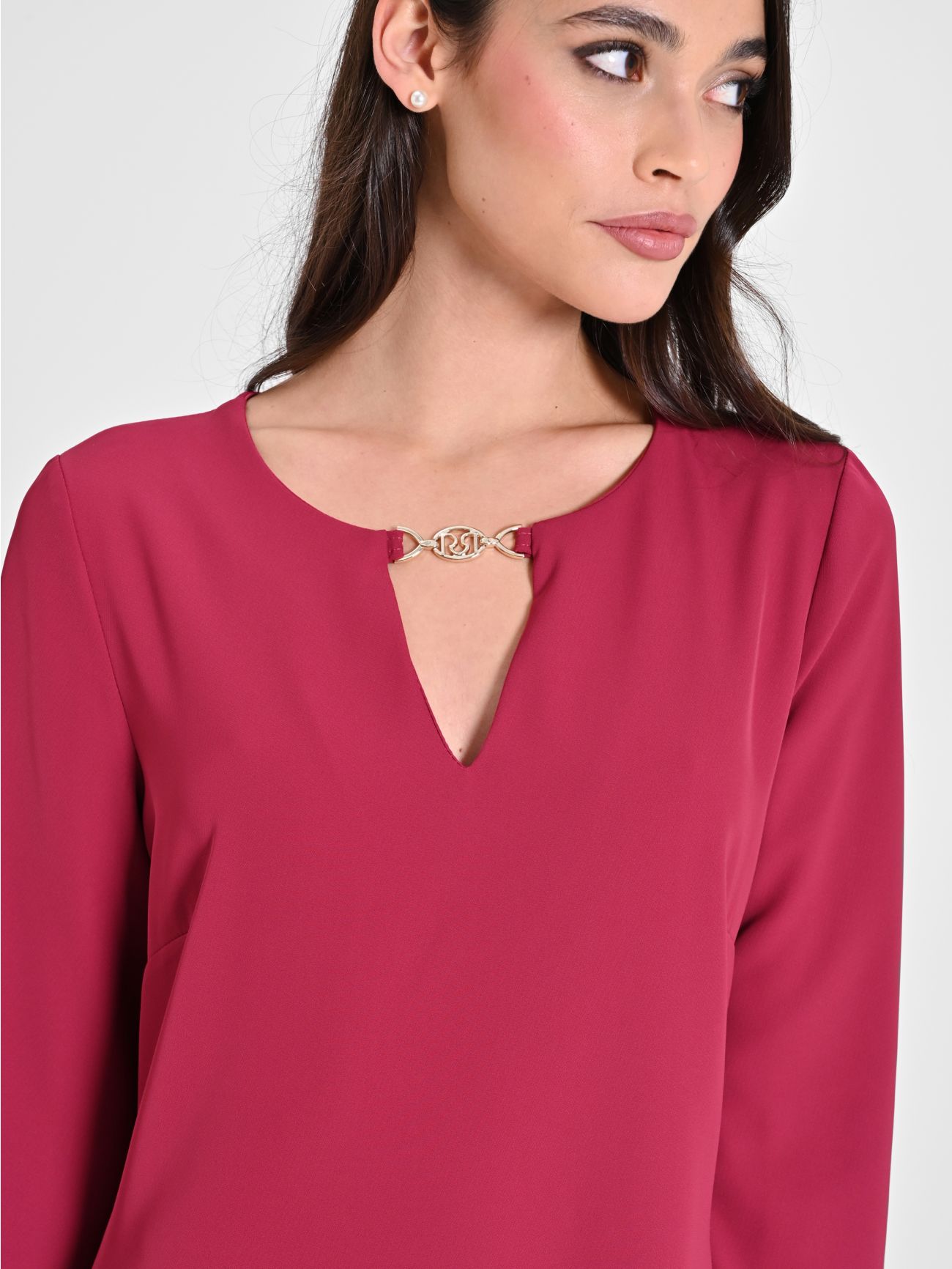 Robe en forme de A bordeaux