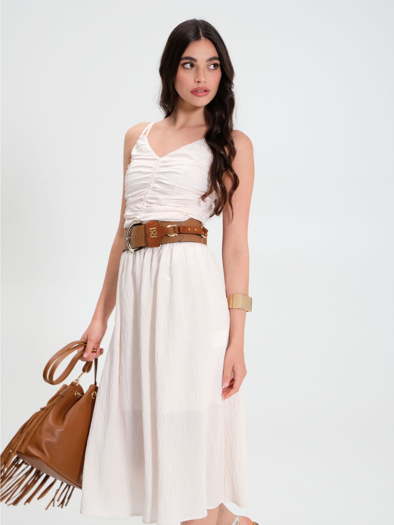 Weißes kleid viskose clearance