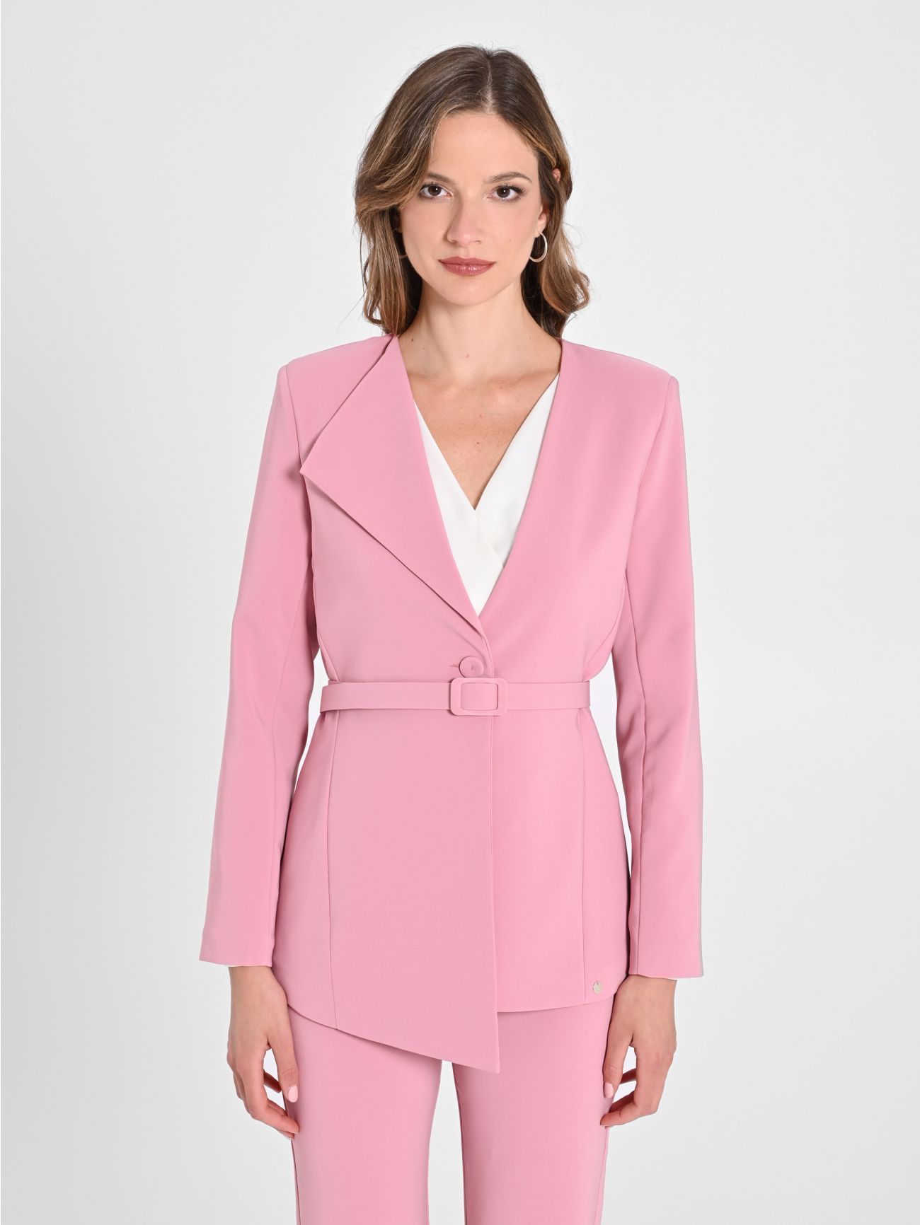 Antique Rose Asymmetrical Jacket Rinascimento