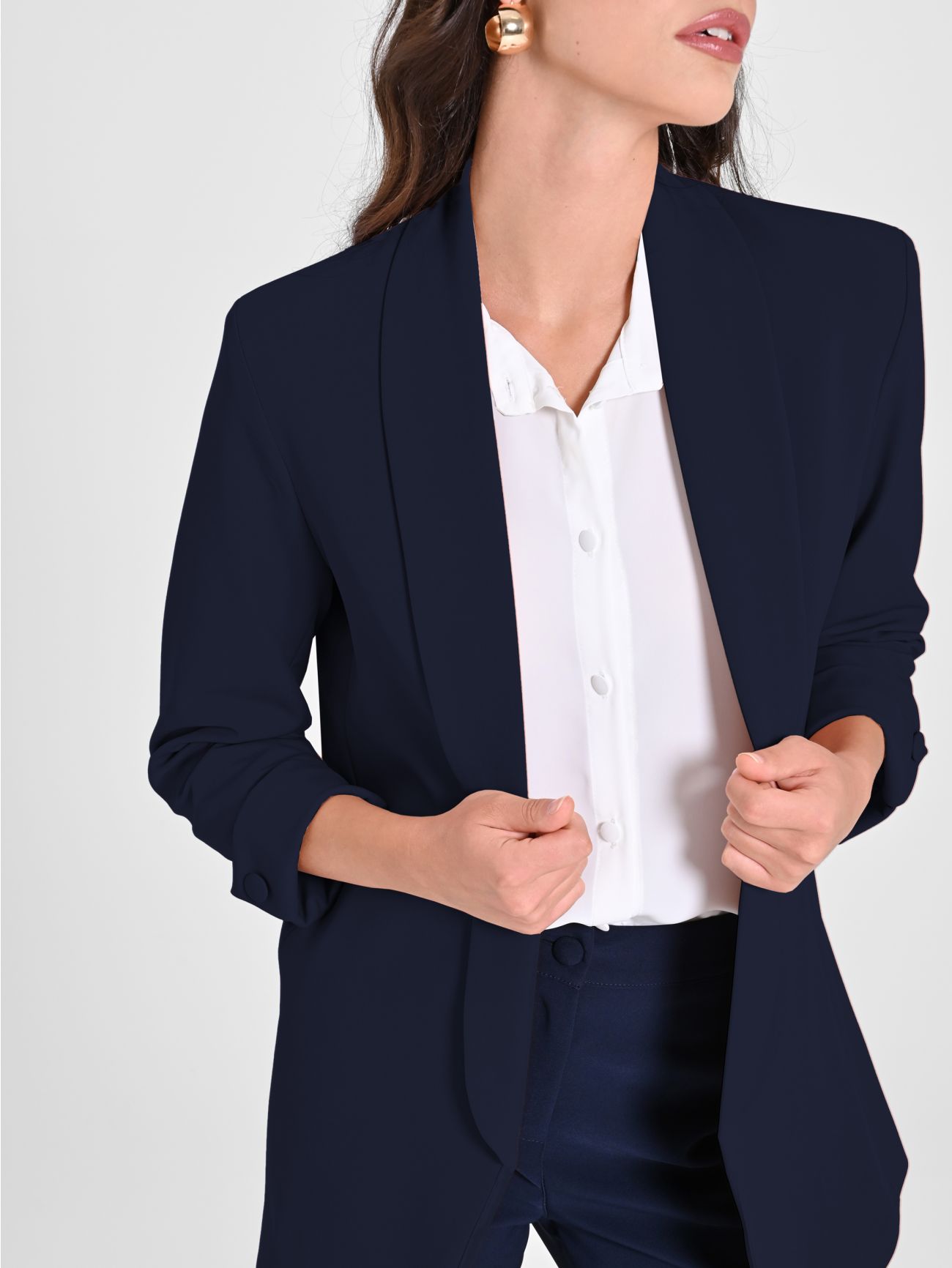 Veste ouverte bleue marine