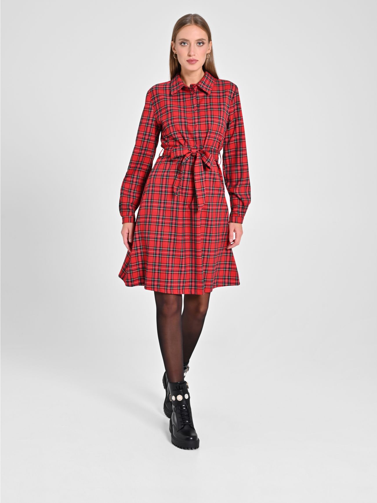 Rinascimento Chemisier in Tartan