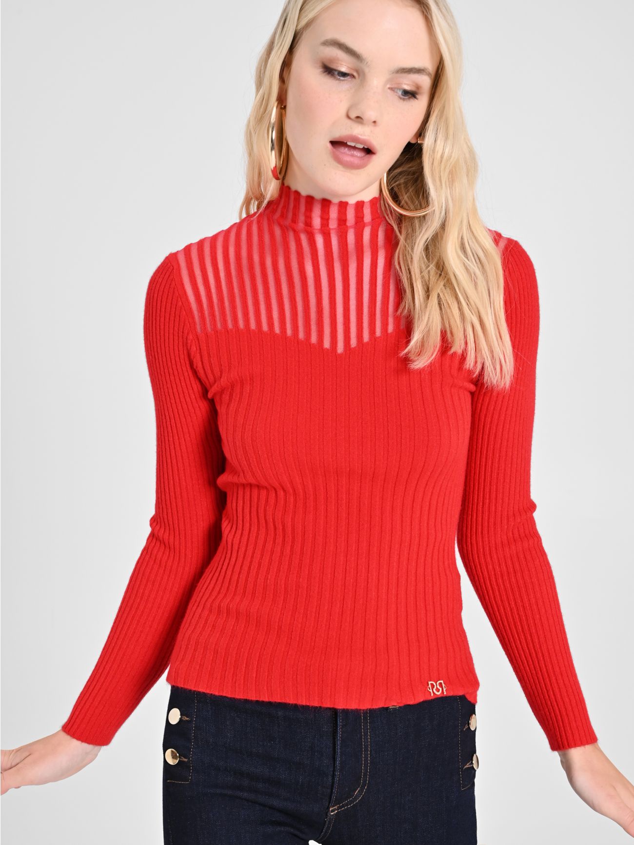 Rinascimento Maglioncino scollo Cuore Rosso