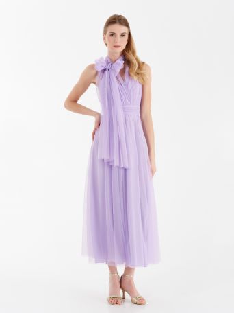 Atelier dress with ribbons, lilac