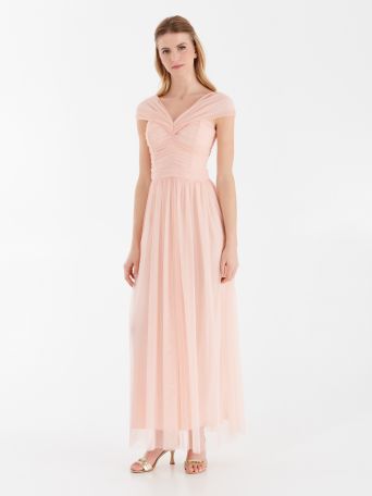 Atelier draped dress, pink