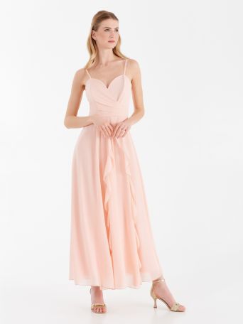Robe atelier empire de couleur rose