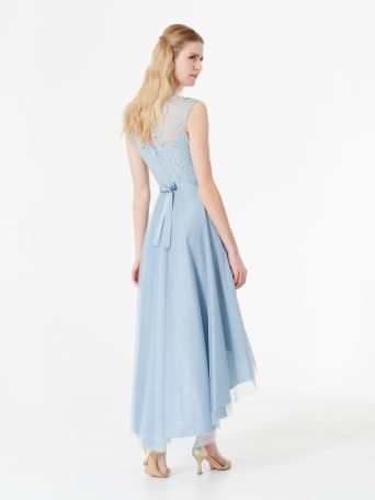 Atelier tulle and lace dress, light blue