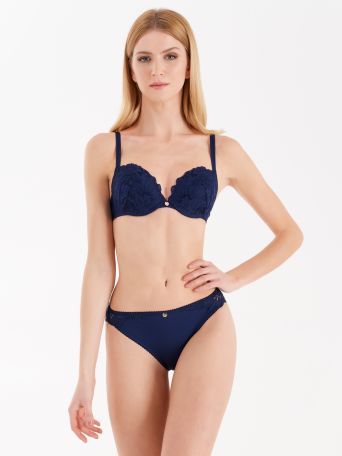 Soutien-gorge Verona push up en dentelle de couleur bleue