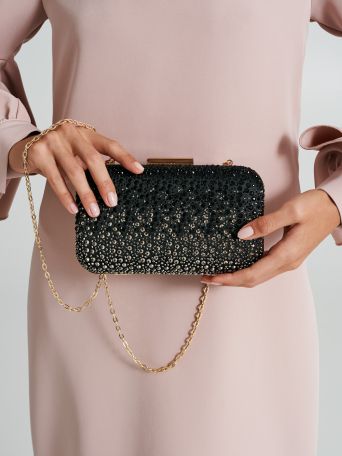 Clutch-Tasche mit Strass