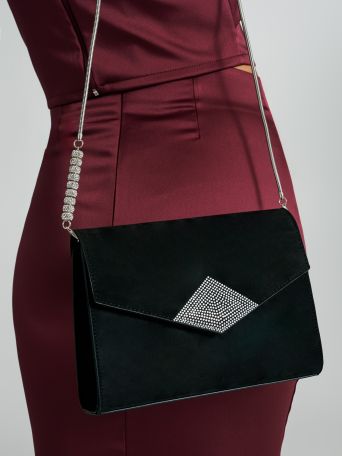 Clutch-Tasche mit Strass