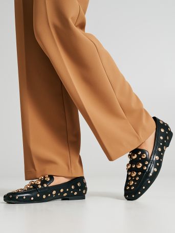Bubble faux leather loafers 