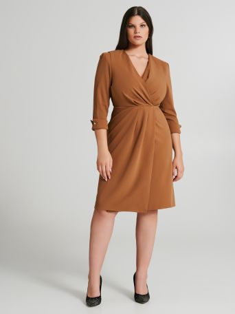 Curvy Crossover Dress with Chain