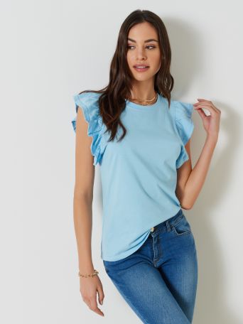 T-shirt with Cap Sleeves
