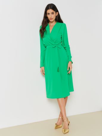 Midi Dress with Tassels