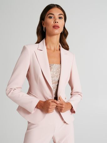 Double-breasted polyviscose jacket