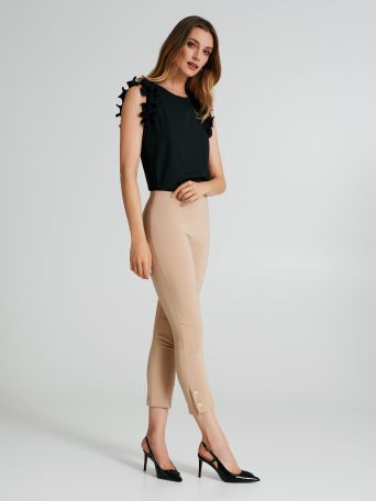 Slim-fit trousers in technical fabric