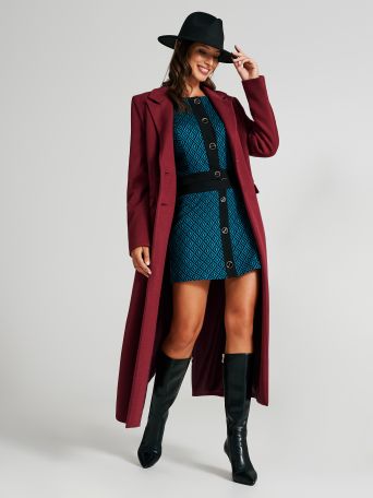 Long velour coat