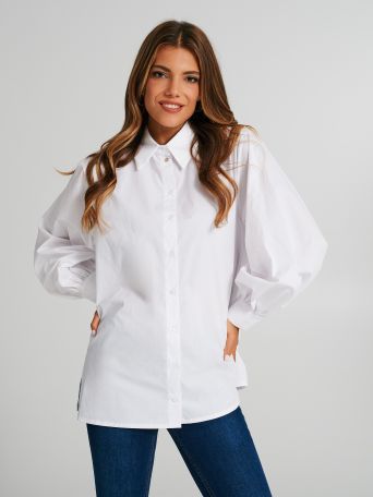 Blouse with puff sleeves