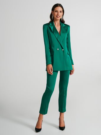 Pantaloni skinny in raso 