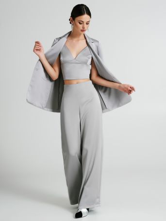 Satin palazzo trousers