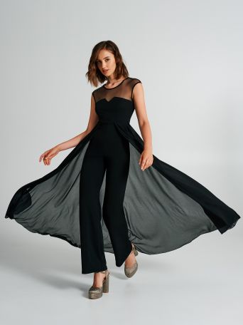 Jumpsuit with train