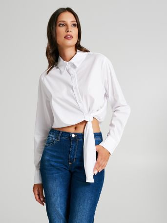 Shirt with side knot 