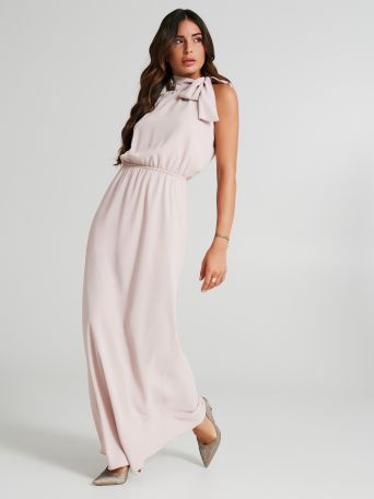 Halter dress with bow 