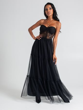 Robe en tulle avec dentelle 
