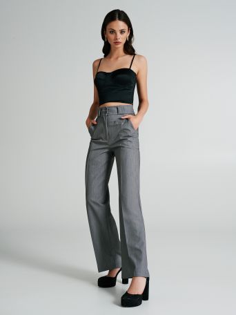 Palazzo trousers with two buttons
