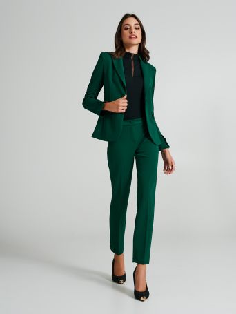Skinny-Hose mit Satinband 