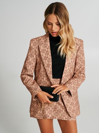 Two-button jacket with logo 